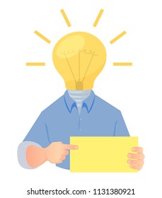 Idea concept. Idea bulb vector illustration. Concept of innovation
