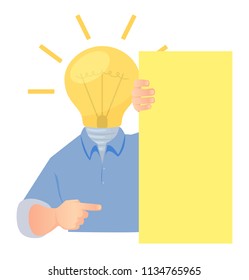 Idea concept. Idea bulb vector illustration. Concept of innovation