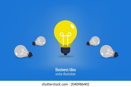 Idea concept with bulbs symbol vector illustration