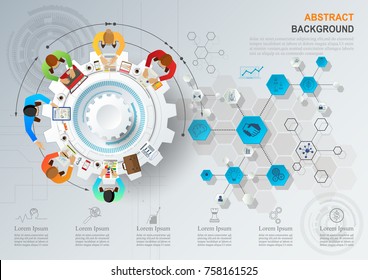 Idea concept for business analysis and brainstorm teamwork, creative innovation, consulting, financial report and project management strategy. Vector illustration.