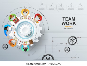 Idea concept for business teamwork, creative innovation, . Vector illustration.
