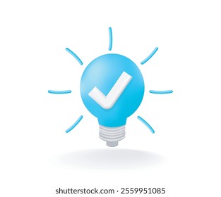 Idea concept with check list sign