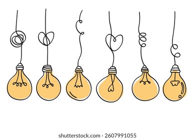 Idea concept, creative bulb sign, innovations. Keep it simple business concept for project management, marketing, creativity.Vector illustration