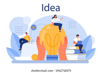 Idea concept. Creative innovation or business solution generation.