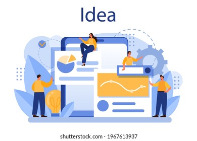 Idea concept. Creative innovation or business solution generation.