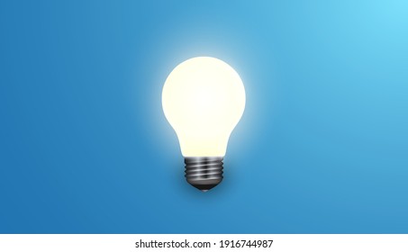 Idea concept, creative new idea icon, brainstorming bulb sign, innovations solution – vector