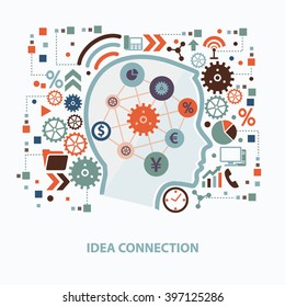 Idea concept design on clean background,vector