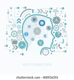 
Idea concept design on clean background,vector