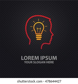 Idea concept design on dark background,vector