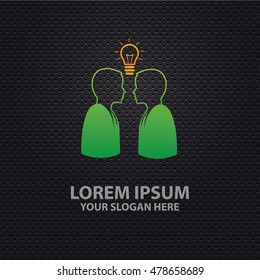 Idea concept design on dark background,vector