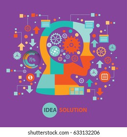 Idea concept design,clean vector