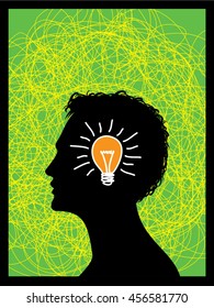 idea concept with human head