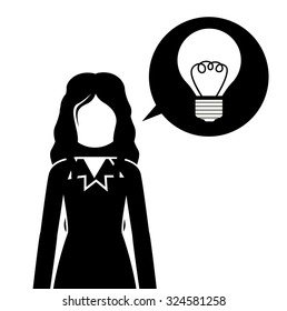 Idea concept with human head design, vector illustration eps 10