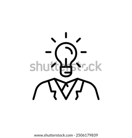 Idea concept icon. Simple idea concept icon for social media, app, and web design. Vector illustration.