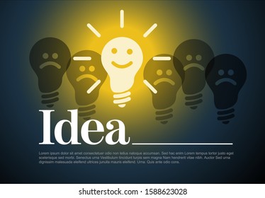 Idea concept illustration - dark version