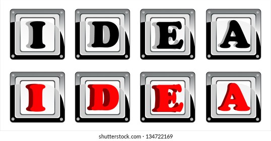  idea concept isolated on white background.