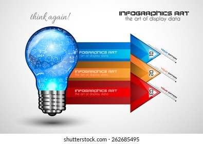 Idea Concept Layout for Brainstorming and Infographic background with graphs sketches. A lot of hand drawn infographics and related design elements are included plus 3D glossy lamp.