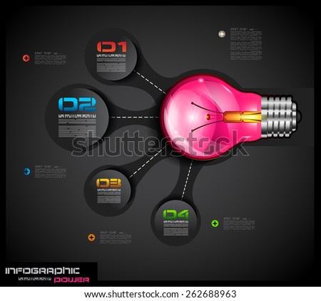 Idea Concept Layout for Brainstorming and Infographic background with graphs sketches. A lot of hand drawn infographics and related design elements are included plus 3D glossy lamp.