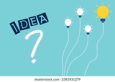 Idea concept with light bulb
