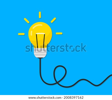 Idea concept with light bulb