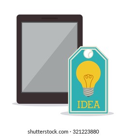 Idea concept with light bulb design, vector illustration eps 10