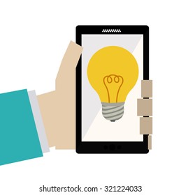 Idea concept with light bulb design, vector illustration eps 10