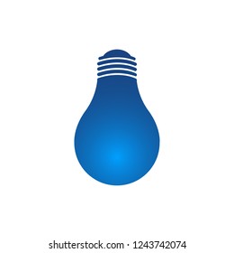 Idea concept. Light bulb icon illustration. Glowing lamp sign