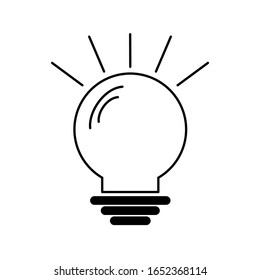 Idea concept. Light bulb icon illustration