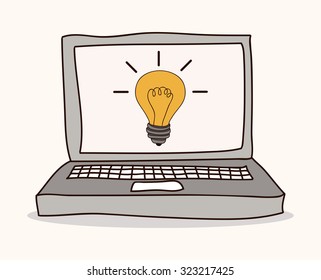 Idea concept with light bulb icon design, vector illustration eps 10