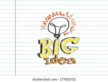 Idea concept light bulb vector illustration
