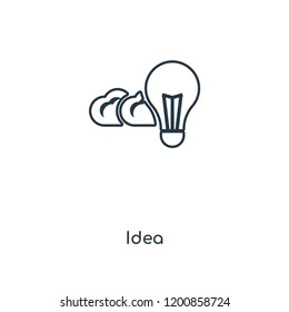 Idea concept line icon. Linear Idea concept outline symbol design. This simple element illustration can be used for web and mobile UI/UX.