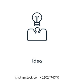 Idea concept line icon. Linear Idea concept outline symbol design. This simple element illustration can be used for web and mobile UI/UX.