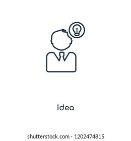 Idea concept line icon. Linear Idea concept outline symbol design. This simple element illustration can be used for web and mobile UI/UX.
