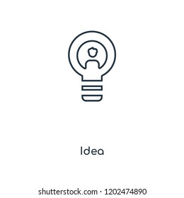 Idea concept line icon. Linear Idea concept outline symbol design. This simple element illustration can be used for web and mobile UI/UX.