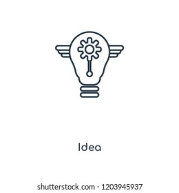 Idea concept line icon. Linear Idea concept outline symbol design. This simple element illustration can be used for web and mobile UI/UX.