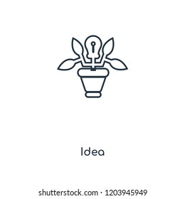 Idea concept line icon. Linear Idea concept outline symbol design. This simple element illustration can be used for web and mobile UI/UX.