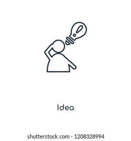 Idea concept line icon. Linear Idea concept outline symbol design. This simple element illustration can be used for web and mobile UI/UX.