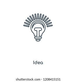 Idea concept line icon. Linear Idea concept outline symbol design. This simple element illustration can be used for web and mobile UI/UX.