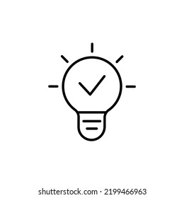 idea concept line icon. Simple element illustration. idea concept outline symbol design.