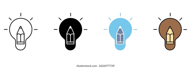 idea concept line icon. Simple element illustration.