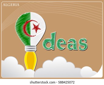 Idea concept  made from the flag of Algeria, conceptual vector illustration