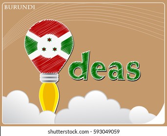 Idea concept  made from the flag of burundi, conceptual vector illustration