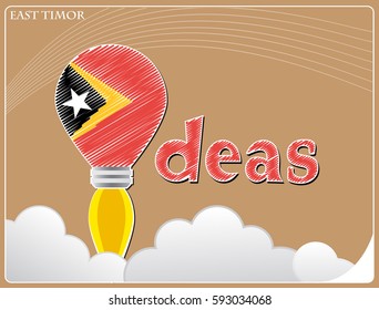 Idea concept  made from the flag of East Timor, conceptual vector illustration