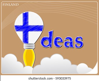 Idea concept  made from the flag of Finland, conceptual vector illustration