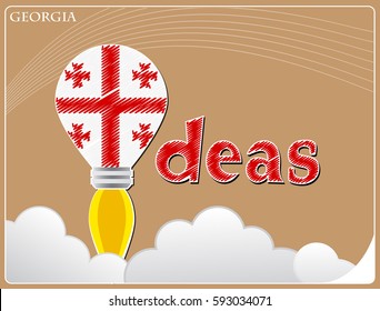 Idea concept  made from the flag of Georgia, conceptual vector illustration