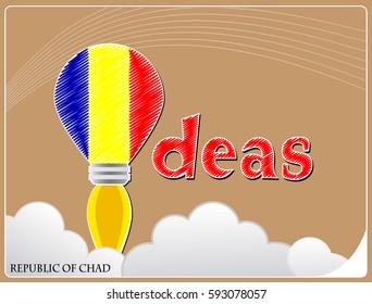 Idea concept  made from the flag of Republic of Chad, conceptual vector illustration