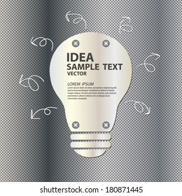 idea concept. Metal template background vector illustration.