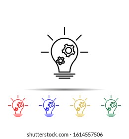 idea concept multi color style icon. Simple thin line, outline vector of web icons for ui and ux, website or mobile application
