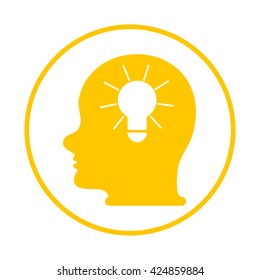 Idea concept .Pictograph of bulb concept.
