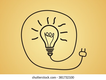 idea concept - sketch bulb